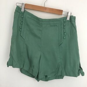 Women’s green shorts